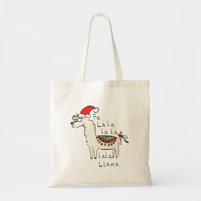 Llama Cute Funny Christmas Holiday Kids Tote Bag (Front)
