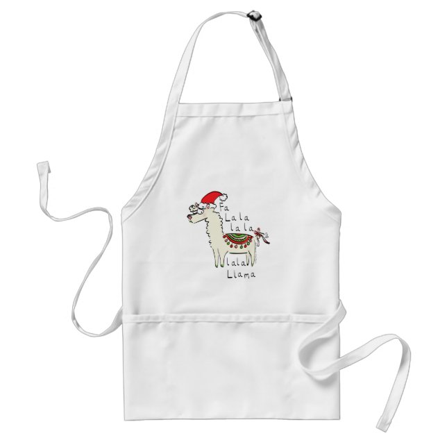 Llama Cute Funny Christmas Holiday Standard Apron (Front)