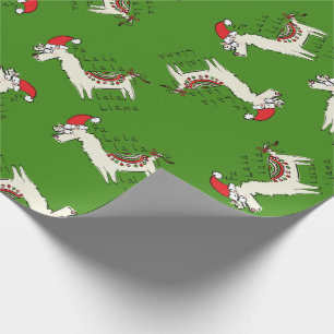 Llama Cute Funny Christmas Holiday Wrapping Paper