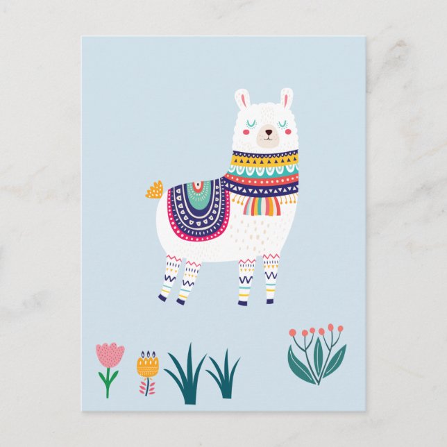 Llama Cute Postcard (Front)