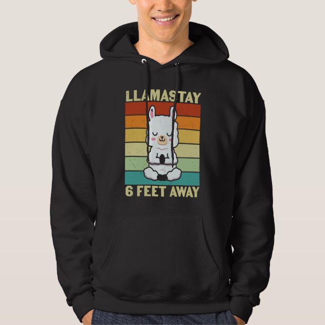 Llama   Cute Retro Style Alpaca Graphic Plus Size  Hoodie (Front)