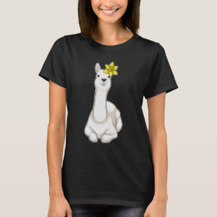 Llama Daffodil Flower T-Shirt