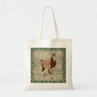Llama  Damask Bag