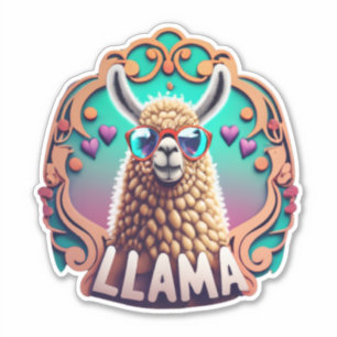Llama Decor Delights Stick, Peel, and Smile!