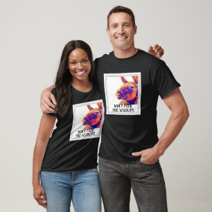Llama Don't Feed The Wildlife With Editable Text T-Shirt