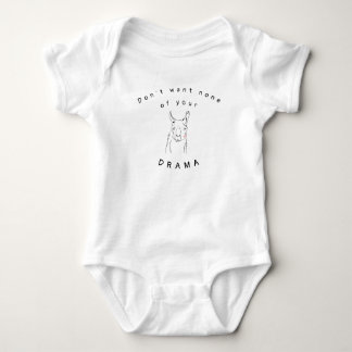 Llama Drama B Baby Bodysuit