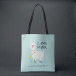 Llama Drama No Time For Drama Funny Tote Bag<br><div class="desc">Cute llama tote bag for moms. The fun typography text says "llama Mama ain't got time for your drama!" Great gift for moms on mother's day or birthdays!</div>