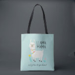 Llama Drama No Time For Drama Funny Tote Bag<br><div class="desc">Cute llama tote bag for moms. The fun typography text says "llama Mama ain't got time for your drama!" Great gift for moms on mother's day or birthdays!</div>