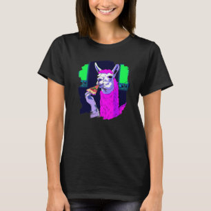 Llama Eating Pizza Cool Pizza Llamas 2 T-Shirt
