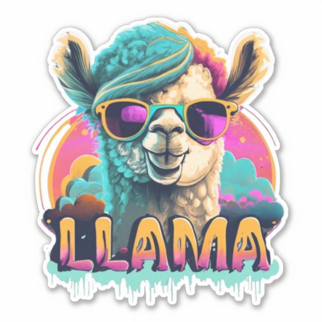Llama Explore Our Adorable Llama Sticker Collectio (Front)