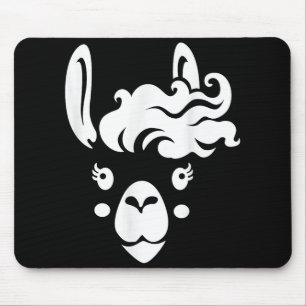 Llama Face Eyelashes Halloween Costume Hairstyle  Mouse Mat