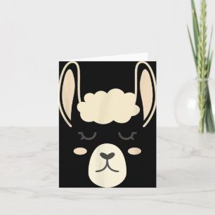 Llama Face Funny Halloween Costume Alpacas  Card