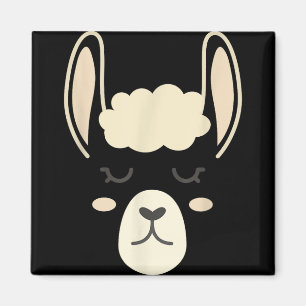 Llama Face Funny Halloween Costume Alpacas Magnet