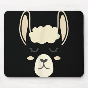 Llama Face Funny Halloween Costume Alpacas  Mouse Mat
