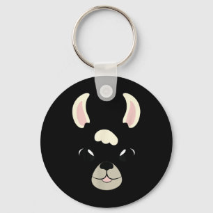 Llama Face Halloween Costume Alpaca Lovers Key Ring