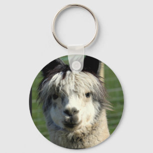 Llama Face Keychain