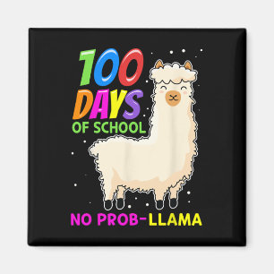 Llama Farm Animals - 100 Days Of School No Prob-ll Magnet