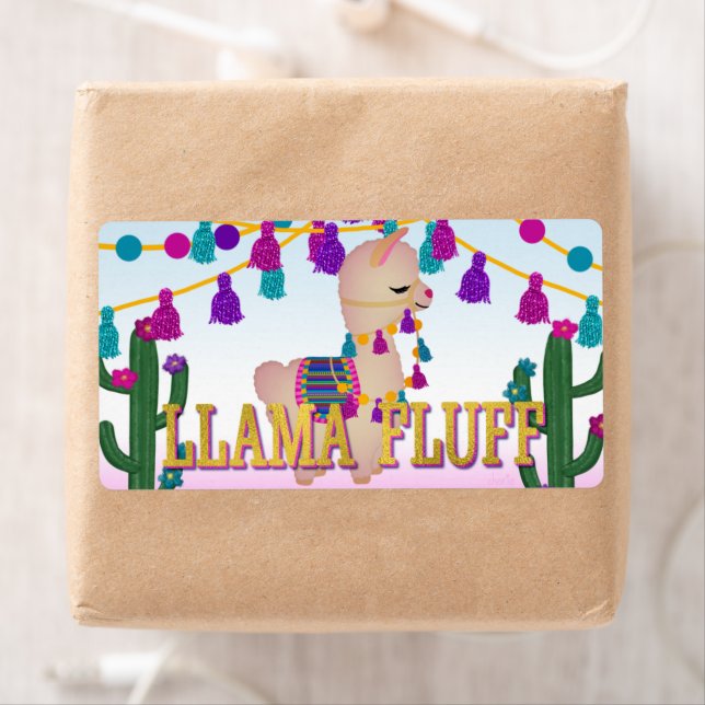 LLAMA FLUFF | Treat Bag Topper Stickers (Insitu)
