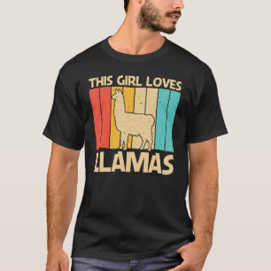 Llama For Girls Women Llama Farm Animal 1 T-Shirt