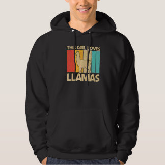 Llama For Girls Women Llama Farm Animal Hoodie