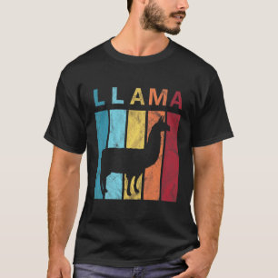Llama for Kids Retro Llama T-Shirt