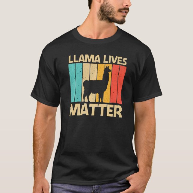 Llama For Men Women Alpaca Farming Zookeeper Peruv T-Shirt (Front)