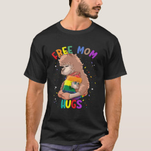 Llama Free Mum Hugs Rainbow Gay Pride LGBT Pride M T-Shirt