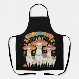 Llama Funny Cinco De Mayo Fiesta Party Apron