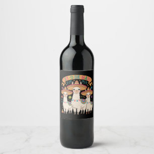 Llama Funny Cinco De Mayo Fiesta Party Wine Label