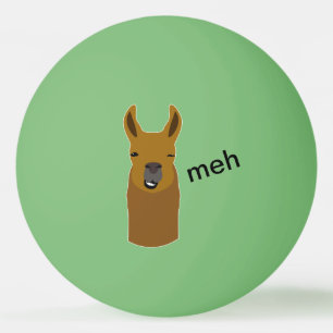 Llama Funny Face Ping Pong Ball