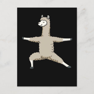 LLama Funny Yoga Gifts Women Meditation Postcard