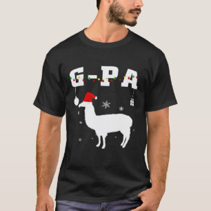 Llama G Pa Grandpa Alpaca Christmas Family Matchin T-Shirt