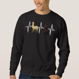 Llama Giant Schnauzer Heartbeat Dog Sweatshirt