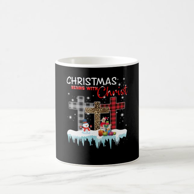 Llama Gift | Christmas Begins With Christ Coffee Mug (Center)