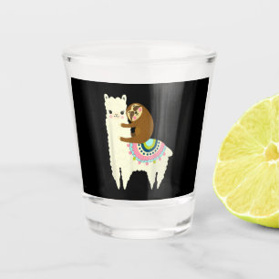 Llama Gift   Cute Llama & Sloth, Best Friends Shot Glass