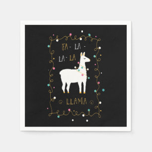 Llama Gift Llama Sing Funny Napkin