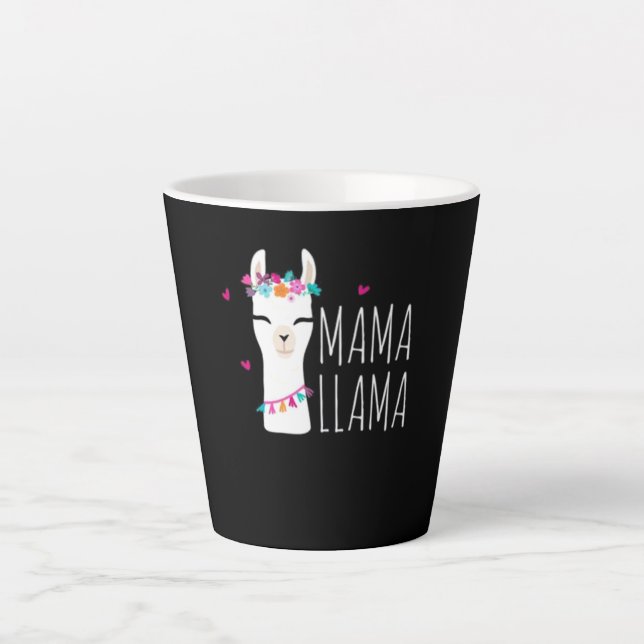 Llama Gift | Mama Llama Latte Mug (Front)