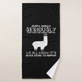 Llama Gift | People should seriously Bath Towel