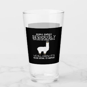 Llama Gift People should seriously Glass