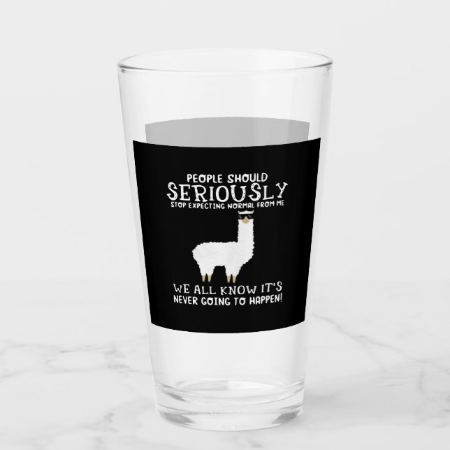 Llama Gift | People should seriously Glass (Front)