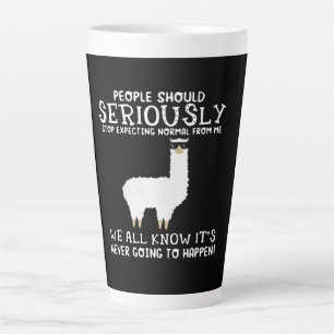 Llama Gift   People should seriously Latte Mug