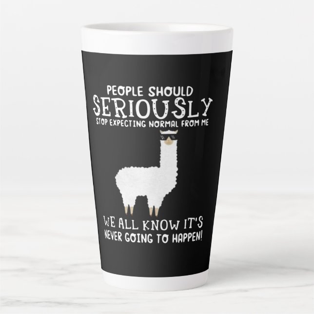 Llama Gift | People should seriously Latte Mug (Front)