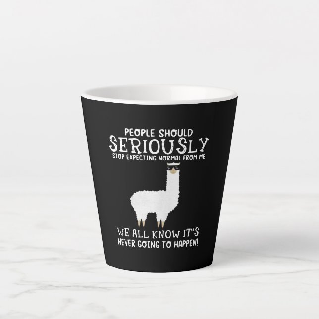 Llama Gift | People should seriously Latte Mug (Front)