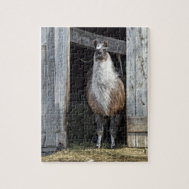 Llama, Greeting The Day Jigsaw Puzzle (Vertical)
