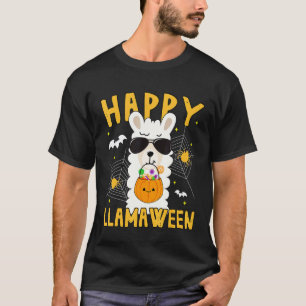 Llama Halloween Costume Outfit Girl Boy Llamaween T-Shirt