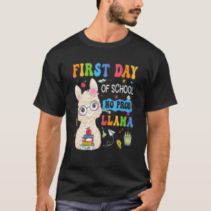 Llama Happy Firts Day No Prob Back To School Teach T-Shirt