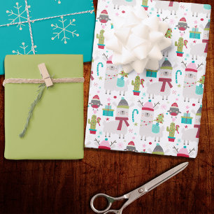 Llama Have Some Christmas Fun Holiday Wrapping Paper Sheet