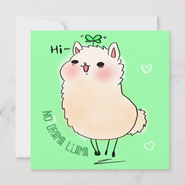 Llama Holiday Card (Front)