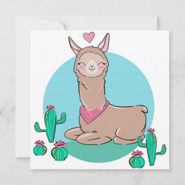 Llama Holiday Card (Front)
