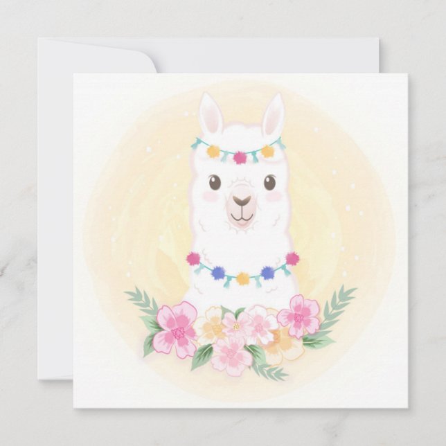 Llama Holiday Card (Front)